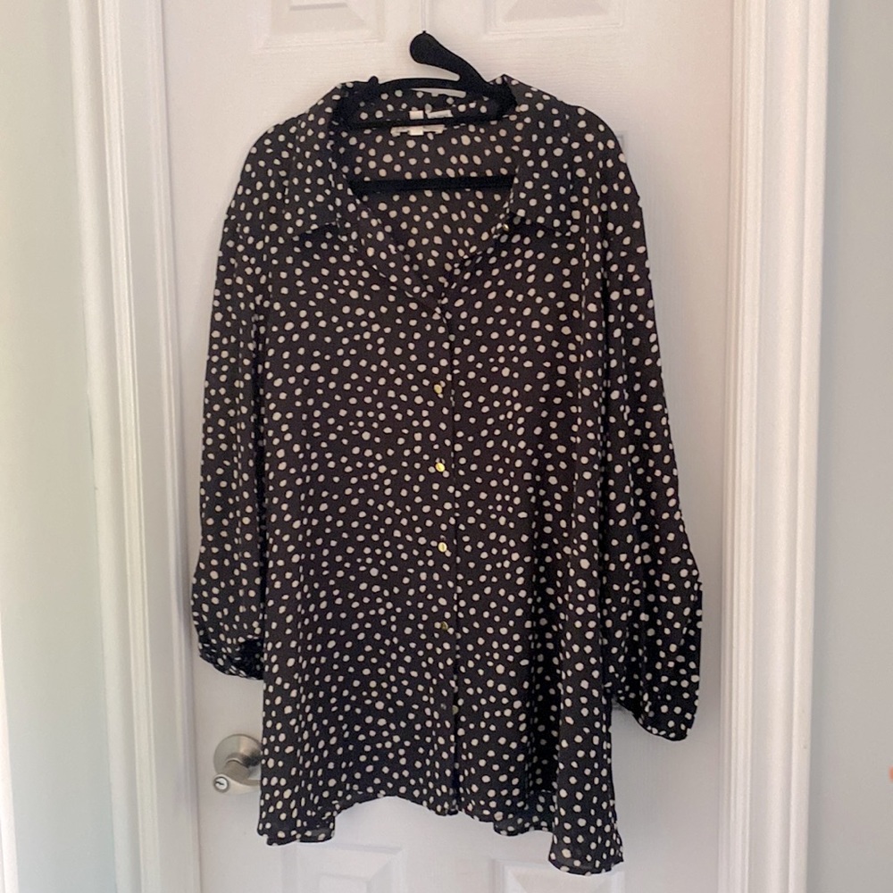 Polka dot Blouse-1X
